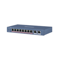 DS3E0310HPE-p.png Switch PoE+ / No Administrable / 7 Puertos 100 Mbps PoE+ / 1 Puerto 100 Mbps PoE++ (60 W) / 2 Puertos 1000 Mbps Uplink / PoE hasta 250 Metros / 110 Watts