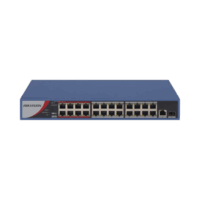 DS3E0326PE_MC-p.png Switch PoE+ / No Administrable / 24 Puertos 10/100 Mbps PoE+ / 1 Puerto 10/100/1000 Mbps + 1 Puerto SFP Uplink / PoE hasta 250 metros / 230 W