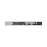 DS3E0520HPE-p.png Switch PoE+ / No Administrable / 16 Puertos 100 Mbps PoE+ (4 Puertos PoE++ 90 W) / 2 Puertos 1000 Mbps Uplink + 2 Puertos SFP de Uplink / PoE hasta 250 Metros / 225 Watts Modelo:DS-3E0520HP-E
