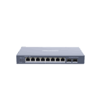 DS3E1510PSI-p.png switch gigabit poe+ / administrable / 8 puertos gigabit poe+ / 2 puertos sfp / configuración remota desde hik-partnerpro / poe hasta 300 metros / 110 w DS-3E1510P-SI