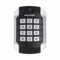 DSK1104MK-p.png Lector de Tarjetas MIFARE y Contraseñas / Wiegand W26 - W34 y RS-485 / IP65 / IK10 / Estetico y Facil de Utilizar / Indicador LED Modelo:DS-K1104MK