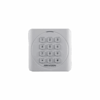 DSK1801EK-p.png Lector de Tarjetas PROX EM y Contraseñas / Exterior IP65 / Wiegand / Compatible con Cualquier Panel / PEQUEÑO y ESTETICO Modelo:DS-K1801EK