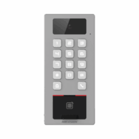 DSK1T502DBFWXC-p.png Lector Biometrico con Teclado para Exterior Antivandálico IP65 & IK09 con función de Videoportero Multiapartamento / Huella, Tarjeta, Código QR, PIN o App HikConnect / Cámara 2 MP compatible con NVRs / Soporta biom Modelo:DS-K1T502DBFWX-C