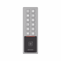 DSK1T805MBFWX-p.png Teclado Exterior WiFi Antivandálico IP65 & IK08 / Administrable en la Nube / Alta y Baja de Passwords Remotamente con Horarios / Acceso por PIN, Tarjeta MIFARE, Huella y Tarjeta Virtual Bluetooth Modelo:DS-K1T805MBFWX