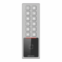 DSK1T805MX-p.png Teclado Exterior Antivandálico IP65 & IK08 / Administrable en la Nube / Alta y Baja de Passwords Remotamente con Horarios / Acceso por PIN o Tarjeta MIFARE Modelo:DS-K1T805MX