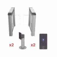 DSK3B220KIT-p.png Kit de Torniquete con Terminales Faciales incluidas / Montajes Incluidos / Izquierdo y Derecho / Carril de 90 cms / 3,000,000 MCBF / 4 Pares de IR Modelo:DS-K3B220-KIT
