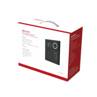 DSKAS320-p.png Kit WiFi de Control de Acceso Lite TODO INCLUIDO con Lector de Rostros, Tarjetas y Huellas / 500 Rostros / Compatible con App HIKConnect / Incluye Electroimán Botón de Salida y Montajes Z y L para imán Modelo:DS-KAS320