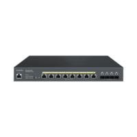 ECS2512FP-p.png Switch PoE ++ Administrable en Nube Capa 2 de 8 puertos PoE de 2.5 Gbps, Hasta 240 W, 4 puertos de SFP