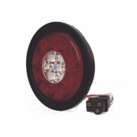 Plafón Circular de 5.4" Para Camiones de Transporte, 16 LED Ultra Brillantes, Color Rojo/Claro/Ambar