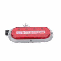 Plafón Ovalado de 7.5" Para Camiones de Transporte, 18 LED Ultra Brillantes, Color Rojo/Claro/Ambar