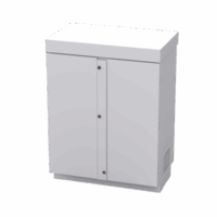 EFCB091206W-p.png Gabinete de Lámina Galvanizada para Baterías (Hasta 12 Baterías PL110D12) y Equipo de Comunicación.