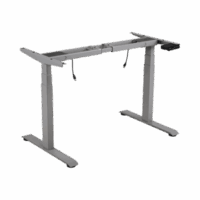 EM332A3-p.png Base de Escritorio Motorizado Profesional / Altura Ajustable 60-125cm / Estructura Estable / Funcionamiento Suave / 3 Preset de Posiciones / Color Gris / Soporta hasta 100Kg de carga