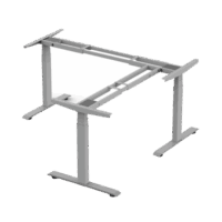 EM333A3-p.png Base de Escritorio Motorizado Profesional Tipo L (3 Columnas) / Altura Ajustable 60-125cm / Estructura Estable / Funcionamiento Suave / 4 Preset de Posiciones / Color Gris / Soporta hasta 150Kg de carga