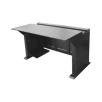 EMS02-p.png Estación Mobiliaria Profesional de Monitoreo y Control / Videovigilancia / Acceso / Alarmas / Etc... / Metal Negro y Madera Tono Oscuro