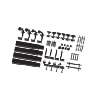 EPLAMO011X4STBLK-p.png Caja de accesorios de aluminio negro anodizado para montaje VEKTOR8BLK , arreglo 1X4 para techo