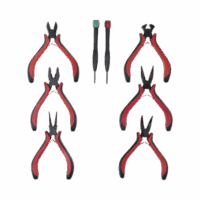 EPNTK8-p.png Juego de Herramientas con 6 Pinzas Eléctricas de 4.5" + 2 Desarmadores de Precisión (Plano y Cruz).