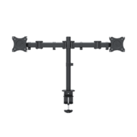 EPS710ED2-p.png Montaje de Escritorio articulado para 2 monitores de 13 a 27" / Soporta hasta 10 kg / Vesa 75 x 75 / 100 x 100 / Acero / Giro: 360°