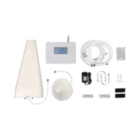 EPTB4G-p.png Kit Amplificador de Señal Celular TRIPLE banda de frecuencia / Mejora las llamadas convencionales y VoLTE / Soporta los datos de las tecnologías 2G, 3G y 4G de TELCEL, AT&T y MOVISTAR / Puede cubrir hasta 2 espacios de 300 m2 cada uno.