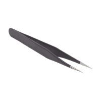 Pinzas Antiestáticas Inoxidable con Pintura Antiestática. Mango Ancho, Punta Afilada.