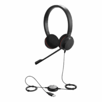 Jabra Evolve 20 DUO con conexión USB, micrófono con cancelación de ruido de ultima generación, configuración Plug and Play (4999-829-209)