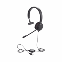 Jabra Evolve 20 Mono con conexión USB, micrófono con cancelación de ruido de ultima generación, configuración Plug and Play (4993-829-209)