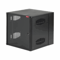 Gabinete AccessPlus de Montaje en Pared de 19in, Rieles Numerados y Roscados #10-32, Puerta con Ventana de Seguridad, 600 mm de Ancho, 637 mm de Profundidad, 26 UR, Color Negro