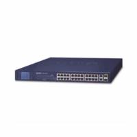 FGSW2622VHP-p.png Switch No Administrable 24 Puertos PoE 10/100 802.3af/at, 2 Combo TP/SFP Gigabit y Pantalla LCD para Monitoreo y Configuración Básica de PoE, Hasta 300 Watts