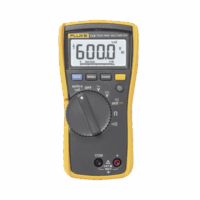 FLUKE114-p.png Multímetro Digital Básico para Electricista, Uso con Voltaje Máximo de 600 V y Pantalla LED Retroiluminada