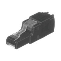 FP6X88MTG-p.png Plug RJ45 UTP, Instalación Recta, Terminación en Campo Certificable, Compatible con Cat5e, Cat6 y Cat6A, Color Negro