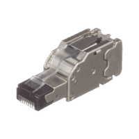 FPS6X88MTGX-p.png Plug RJ45 Blindado, Instalación Recta, Terminación en Campo Certificable, Compatible con Cat5e, Cat6 y Cat6A, Color Plata, Paquete de 10 Piezas