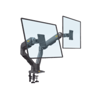 G65NB-p.png Montaje de Escritorio articulado para 2 monitores de 27-34" / Soporta hasta 16 kg / Vesa 75 x 75 / 100 x 100 / Acero / Giro: 360°