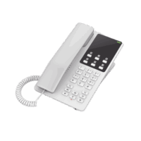 Teléfono IP Hotelero Wi-Fi, 2 líneas SIP con 2 cuentas, codec Opus, IPV4/IPV6, color blanco, con gestión en la nube GDMS