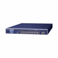 GS522024UPL4XVR-p.png Switch Administrable Capa 3, 24 Puertos Gigabit 802.3bt, Hasta 600 W, 4 Puertos 10 G SFP+, Con Pantalla Táctil para Configuración Básica