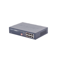 GSD804P-p.png Switch PoE no Administrable, 8 Puertos 10/100/1000 Mbps con 4 Puertos PoE 802.3af/at, Modo Extender Hasta 250 mts