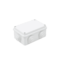 GW44005-p.png Caja de derivación de PVC Auto-extinguible con 6 entradas, tapa atornillada, 120 x 80 x 50 mm (4.74 x 3.15 x 1.97 in), Para Exterior (IP55)
