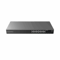 GWN7802P-p.png Switch Gigabit PoE+ Administrable / 16 puertos 10/100/1000 Mbps + 4 Puertos SFP Uplink / Hasta 240W / Compatible con GWN Cloud.