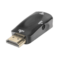 HDMIVGA-p.png Adaptador (Convertidor) HDMI a VGA / HDMI Macho a VGA Hembra / Resolución 1920x1080 @ 60Hz / Adaptador de Audio de 3.5 mm / Chapado en Níquel