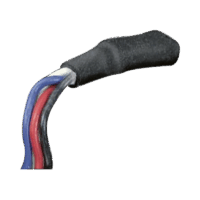 Envoltura Termocontraíble Pared Delgada VW-1, Diámetro de 0.38" (9.5mm), Color Negro, Poliolefina Reticulada, Paquete de 25 Piezas.