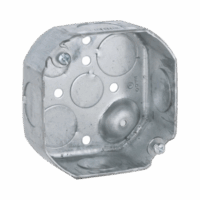 HUB127-p.png Caja Octagonal de 4" / Profundidad 1 1/2" / 4 Entradas de 3/4" y 4 Entradas de 1/2" / Troquelada.