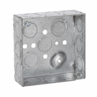 HUB189-p.png Caja Cuadrada 4 x 4"/Profundidad 1- 1/2"/ 10 Entradas de 1/2" y 6 TKO (1/2"-3/4").