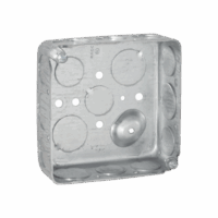 HUB192-p.png Caja Cuadrada 4 x 4"/ Profundidad 1- 1/2"/ Cuenta con 11 Entradas de 1/2" y 6 de 3/4"..