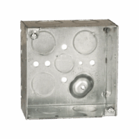 HUB231-p.png Caja Cuadrada Galvanizada de 4 x 4" / Profundidad 2 1/8 / 11 Entradas de 3/4" y 1 de 1/2".