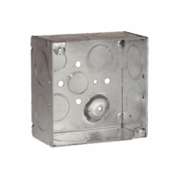 HUB233-p.png Caja Cuadrada Galvanizada de 4" x 4"/ Profundidad de 2 1/8" /8 Entradas 1", 3 Entradas 1/2" y 2 Entradas 3/4"/ Soldada.