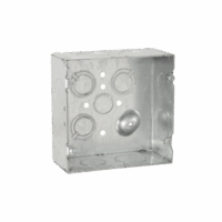 HUB265-p.png Caja Cuadrada 4 11/16" x 4 11/16"/ Profundidad 2- 1/8"/ 4 Entradas 1", 4 Entradas 3/4", 1 Entrada 1/2" y 3 TKO (1/2"-3/4").