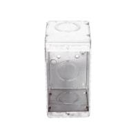 HUB690-p.png Caja (Chalupa ) Multigang de 1 Gang/ Profundidad de 2-1/2"/ 8 TKO (1/2" y 3/4").