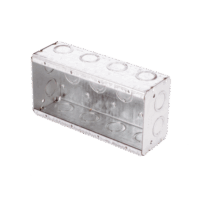 HUB693-p.png Caja Multigang de 4 Gangs,/ Profundidad de 2-1/2"/ 20 TKO (1/2"- 3/4").