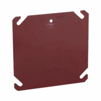 HUB9118-p.png Tapa Cuadrada Para Caja Galvanizada de 4" / Color Rojo.