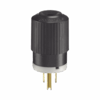 HUBBRY5266NP-p.png Clavija Negra 15 A 125 V CA 2 Polos 3 Hilos (NEMA 5-15P).