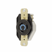 HUBHBL2320-p.png Receptáculo de Media Vuelta Industrial para Empotrar/ 20A 250V/ 2 Polos 3 Hilos/ NEMA L6-20R / Color Negro.