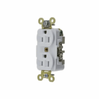 HUBHBL5262W-p.png Contacto Dúplex 15 A 125 V 2 Polos, 3 Hilos Color Blanco (Nema 5-15R). Grado Industrial.